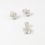 aretes y dije de plata y oro
