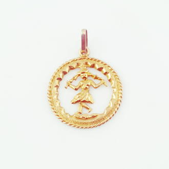 Dije Ñusta en oro de 18k