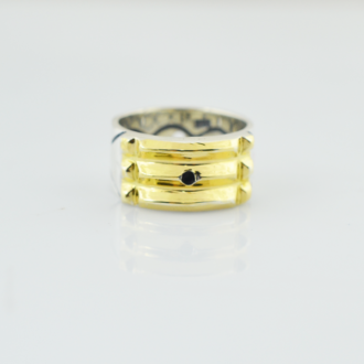 anillo atlante en plata y oro