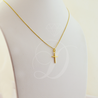 Cadena cruz oro