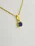 Collar de Oro 18k con Kianita Royal Blue