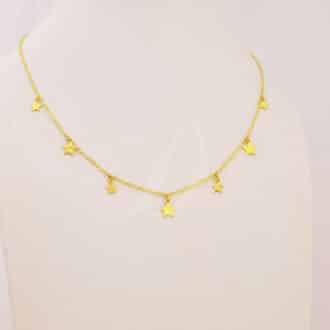 collar de estrellas de oro