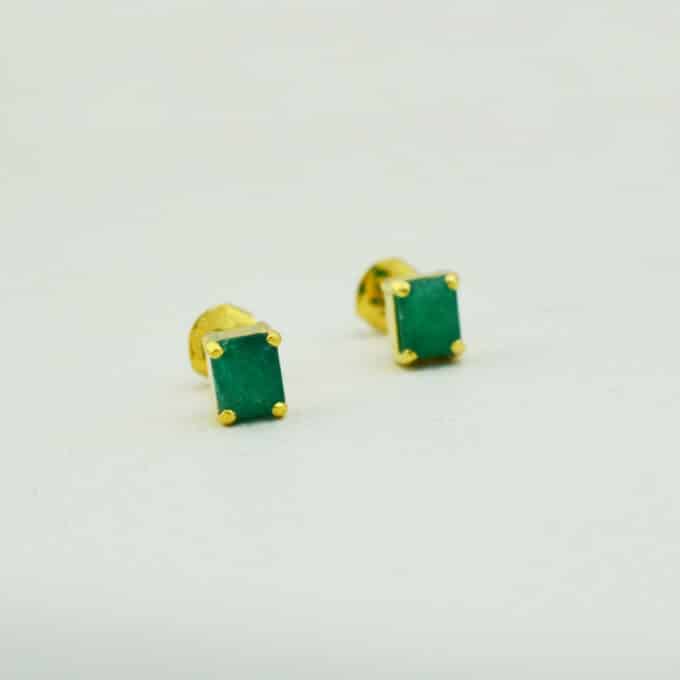 aretes esmeraldas