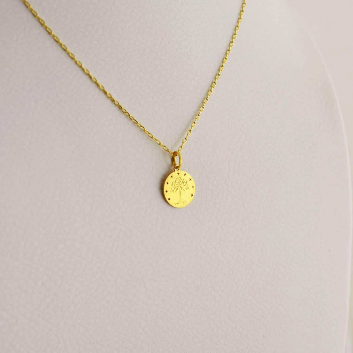 Collar de Oro 18k - Medalla Árbol de Vida Evolución - Imagen 2