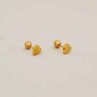 aretes de oro para niña