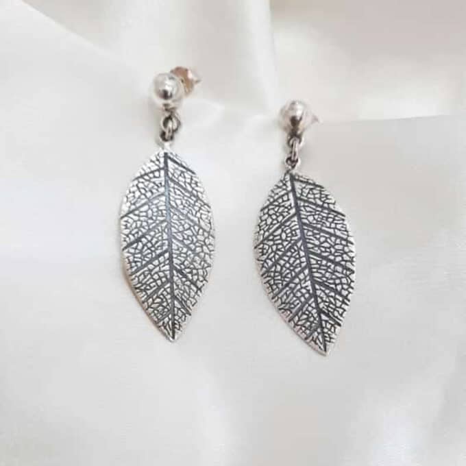 aretes de plata largos