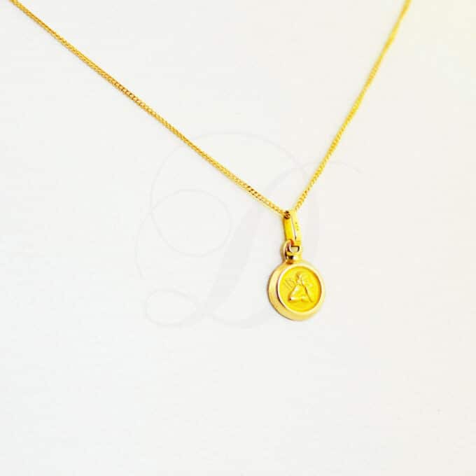 collar angelito de oro