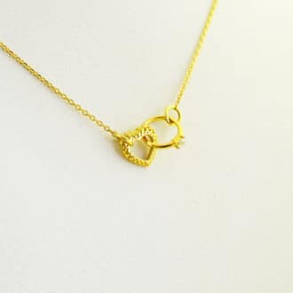 collar corazón de oro