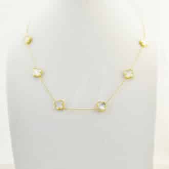 collar nacar de oro 18k