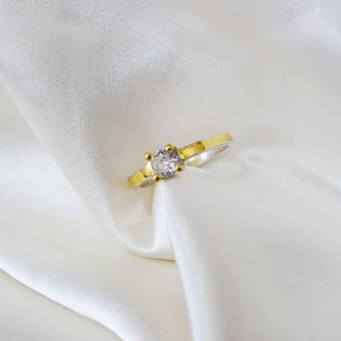 Anillo de Plata y Oro 18k -  Odana - Imagen 2