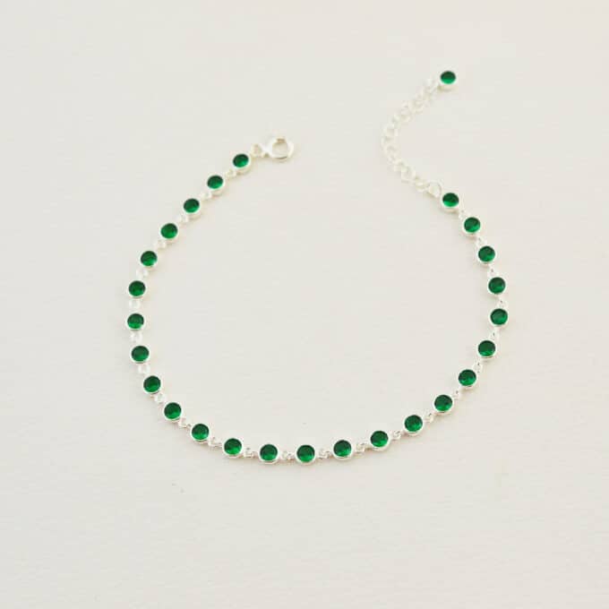 Pulsera de Plata con Esmeraldinas - Imagen 2