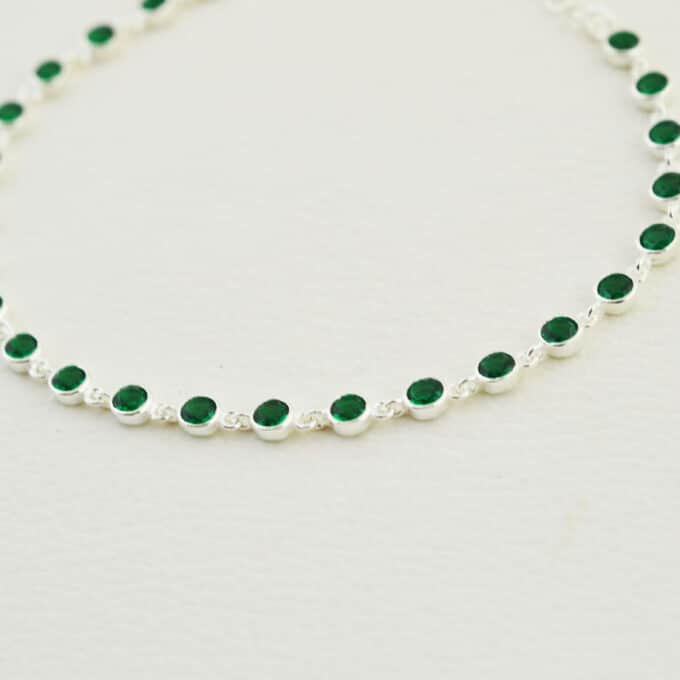 Pulsera de Plata con Esmeraldinas - Imagen 3