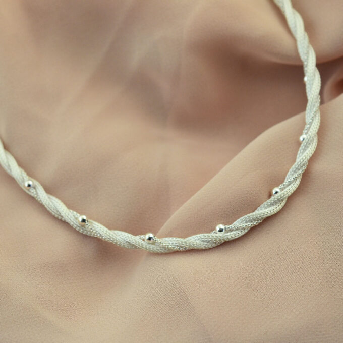 Collar de Plata - Trenza Doble - Imagen 4