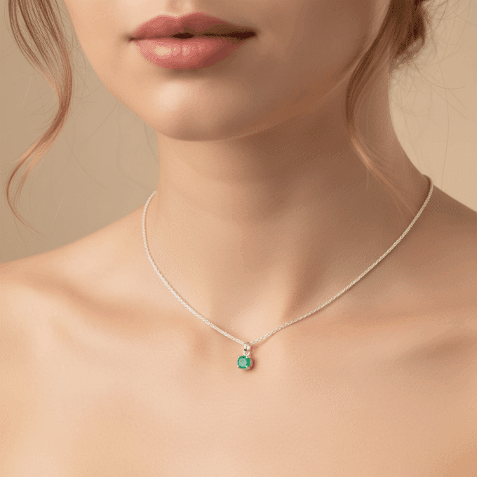 modelo collar esmeralda