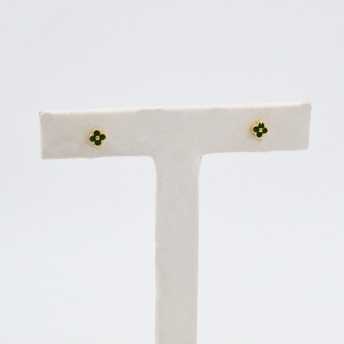 Aretes estilo Van Cleef de oro 18k - Fortuna - Imagen 5