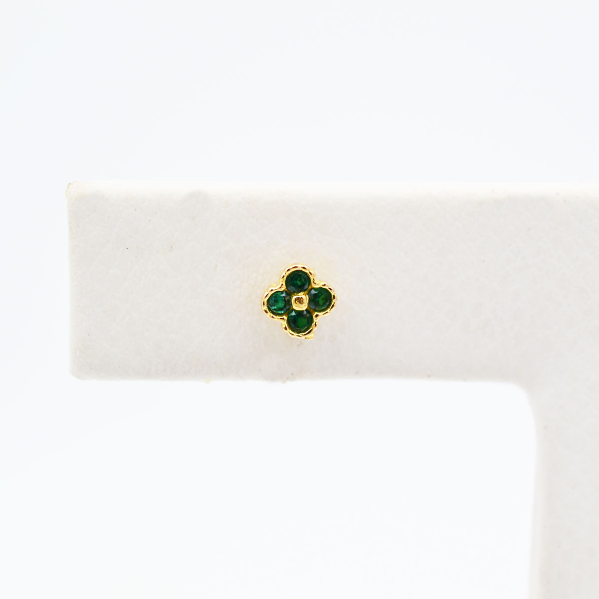 Aretes estilo Van Cleef de oro 18k - Fortuna - Imagen 3