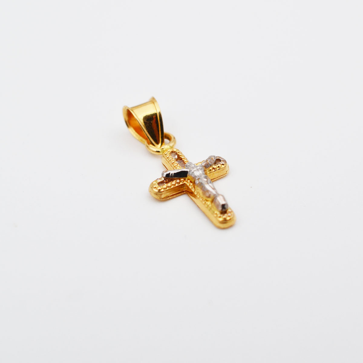 Dije Cruz de Oro 18k - Fé - Imagen 2